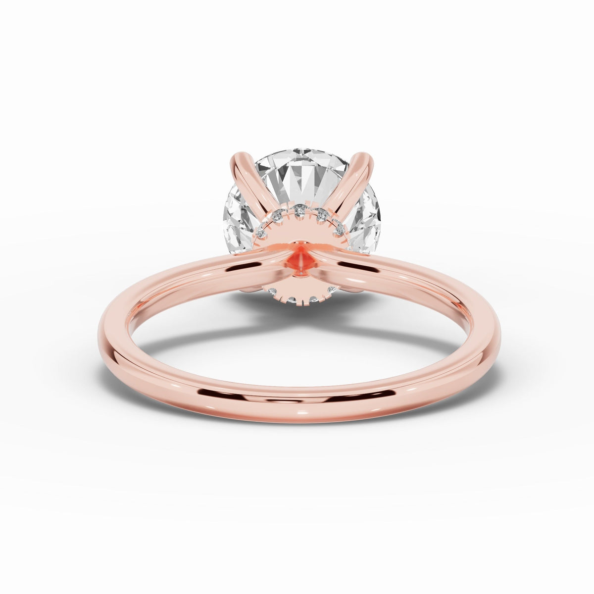 Round Tiara Glow Solitaire Ring ABER-102-RD-LGD-11  - Abtin & Co.