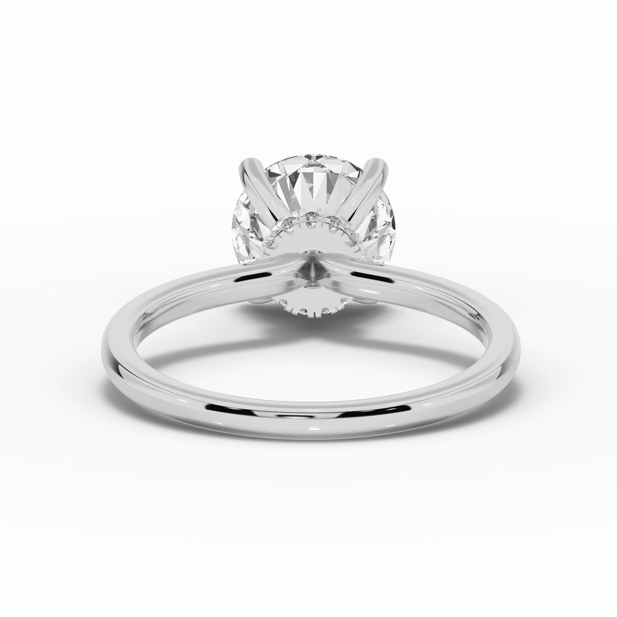 Round Tiara Glow Solitaire Ring ABER-102-RD-LGD-21  - Abtin & Co.