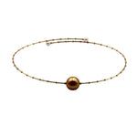 18K Gold Yellow Pearl Choker Necklace - Abtin & Company 