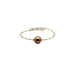 18K Gold Yellow Pearl Bangle - Abtin & Company 