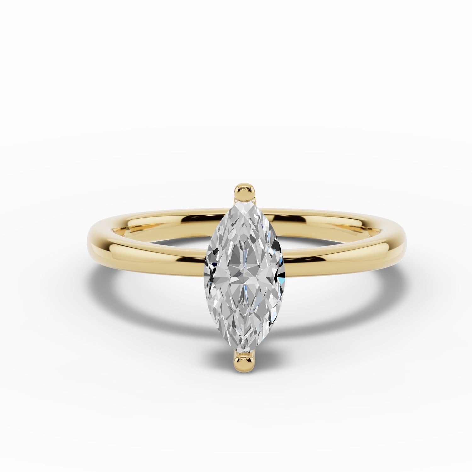 Marquise Lustre Hidden Halo Solitaire