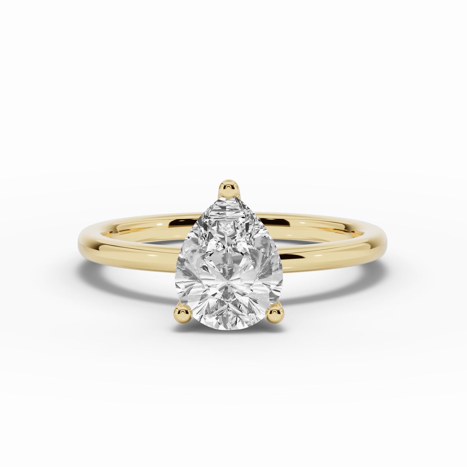 Pear Tiara Glow Solitaire