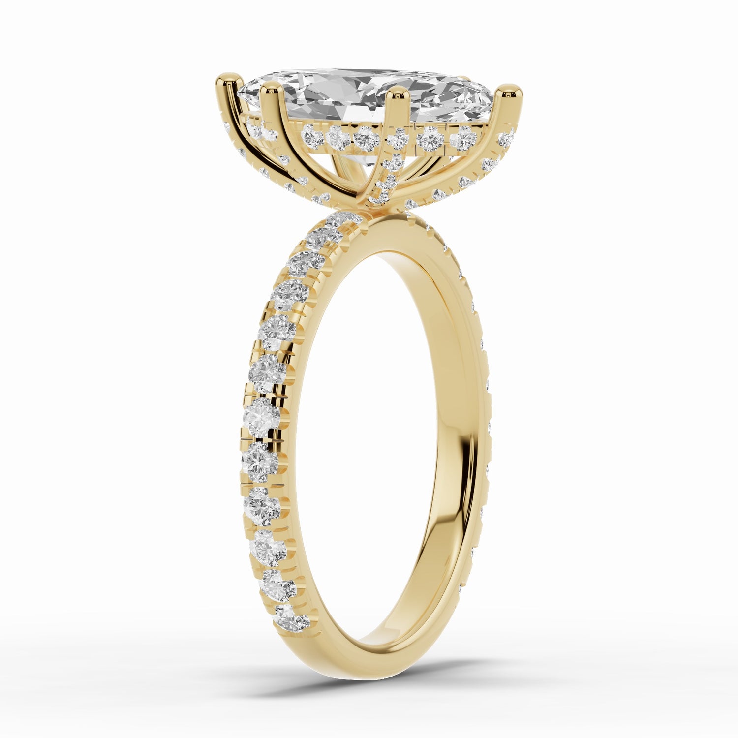 Marquise Coronet Diamond Crown Engagement Ring