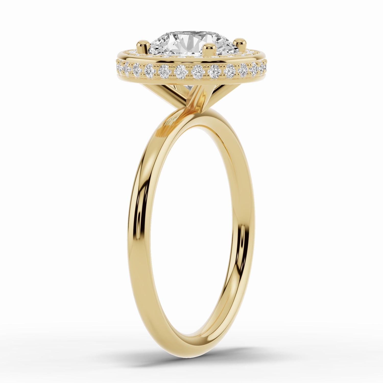 Round Nova Halo Engagement Ring