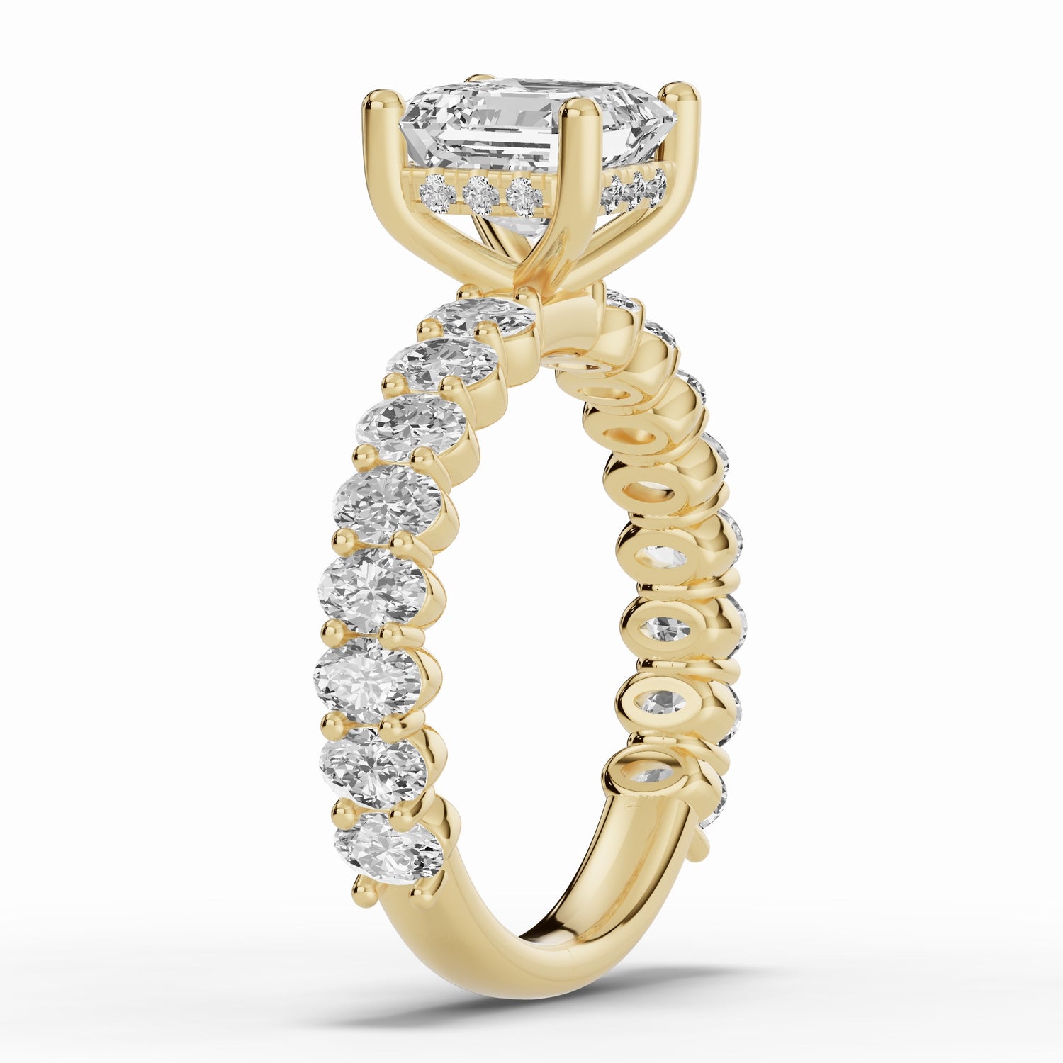 Asscher Aurielle Crown Engagement Ring