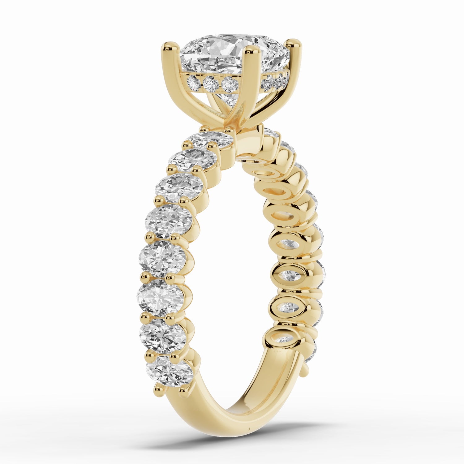Cushion Aurielle Crown Engagement Ring