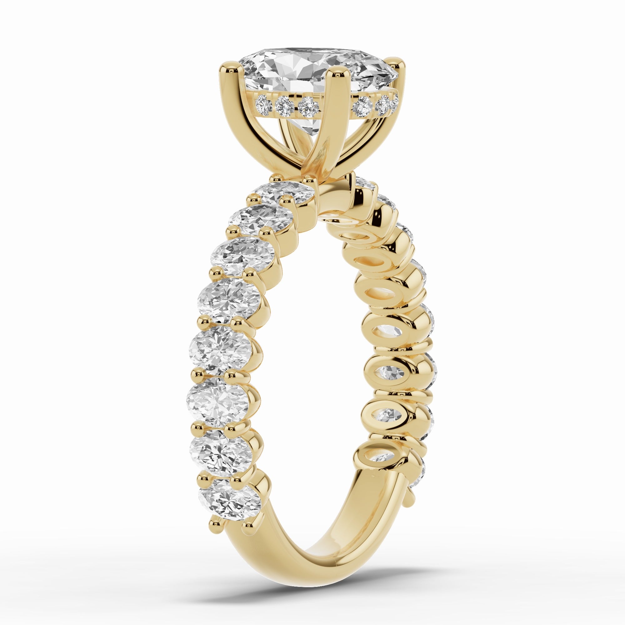 Oval Aurielle Crown Engagement Ring