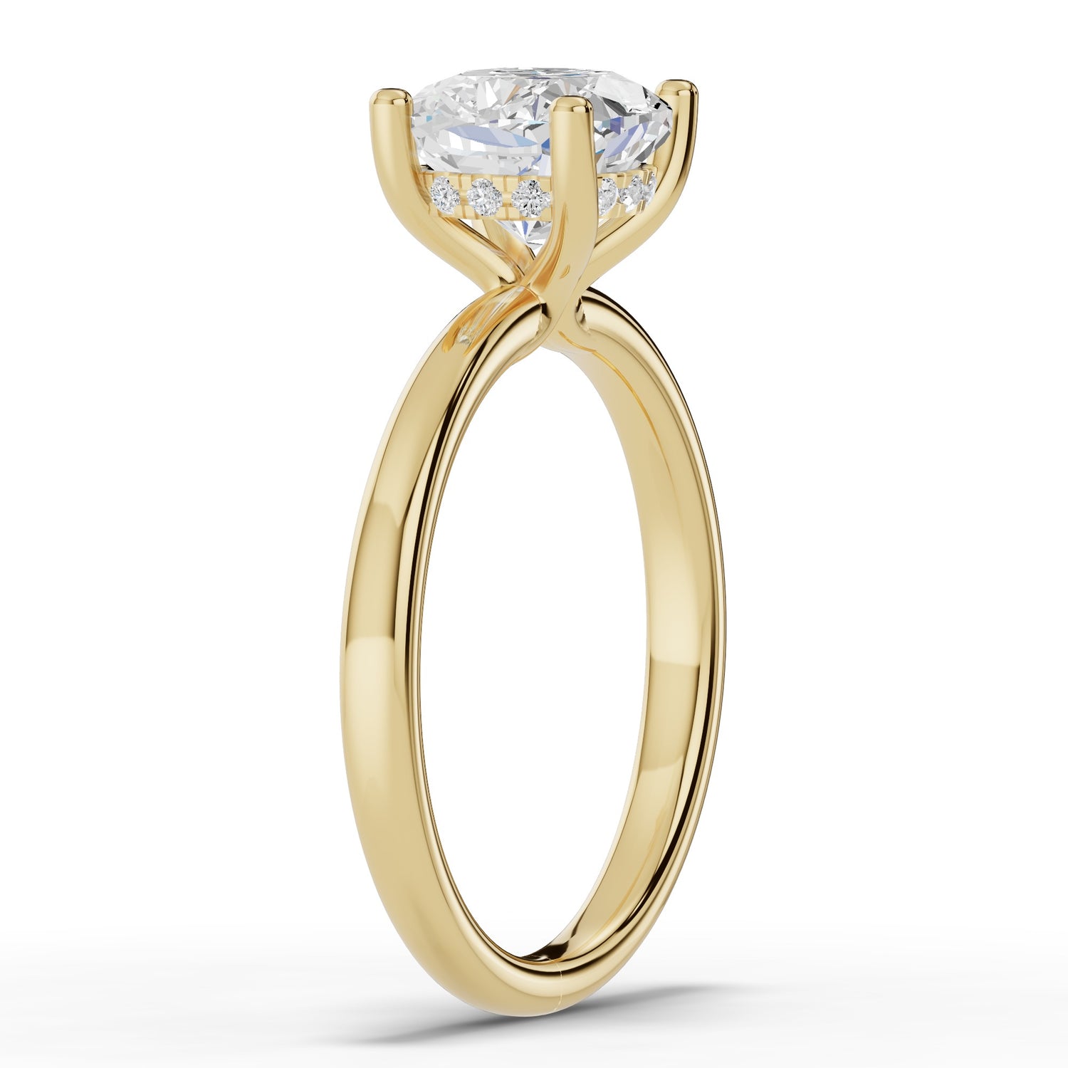 Cushion Lustre Hidden Halo Solitaire