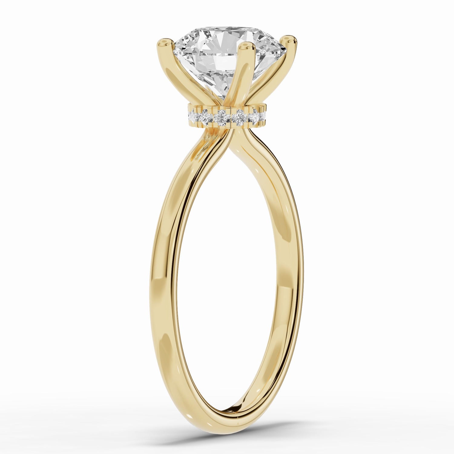 Round Tiara Glow Solitaire