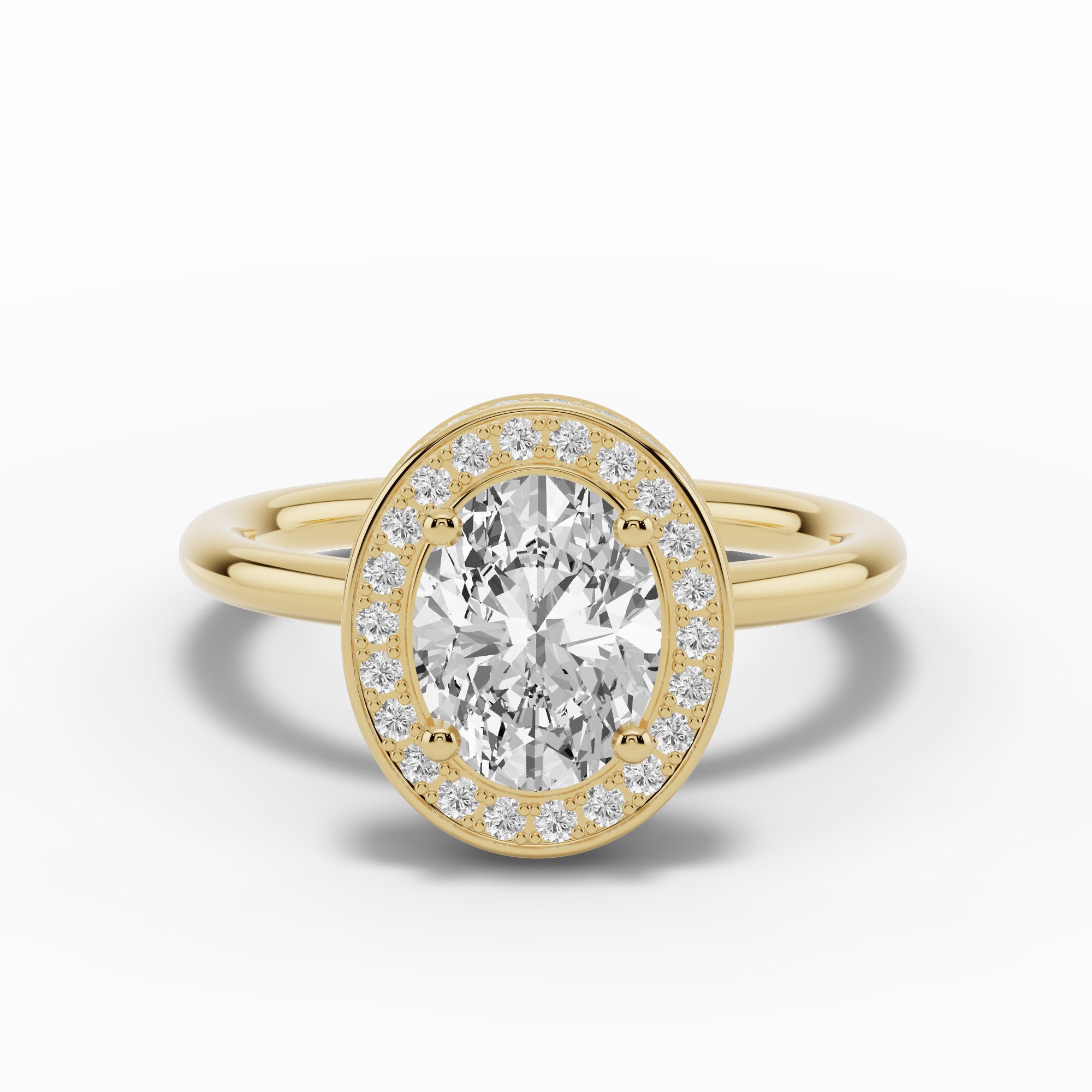 Oval Nova Halo Engagement Ring