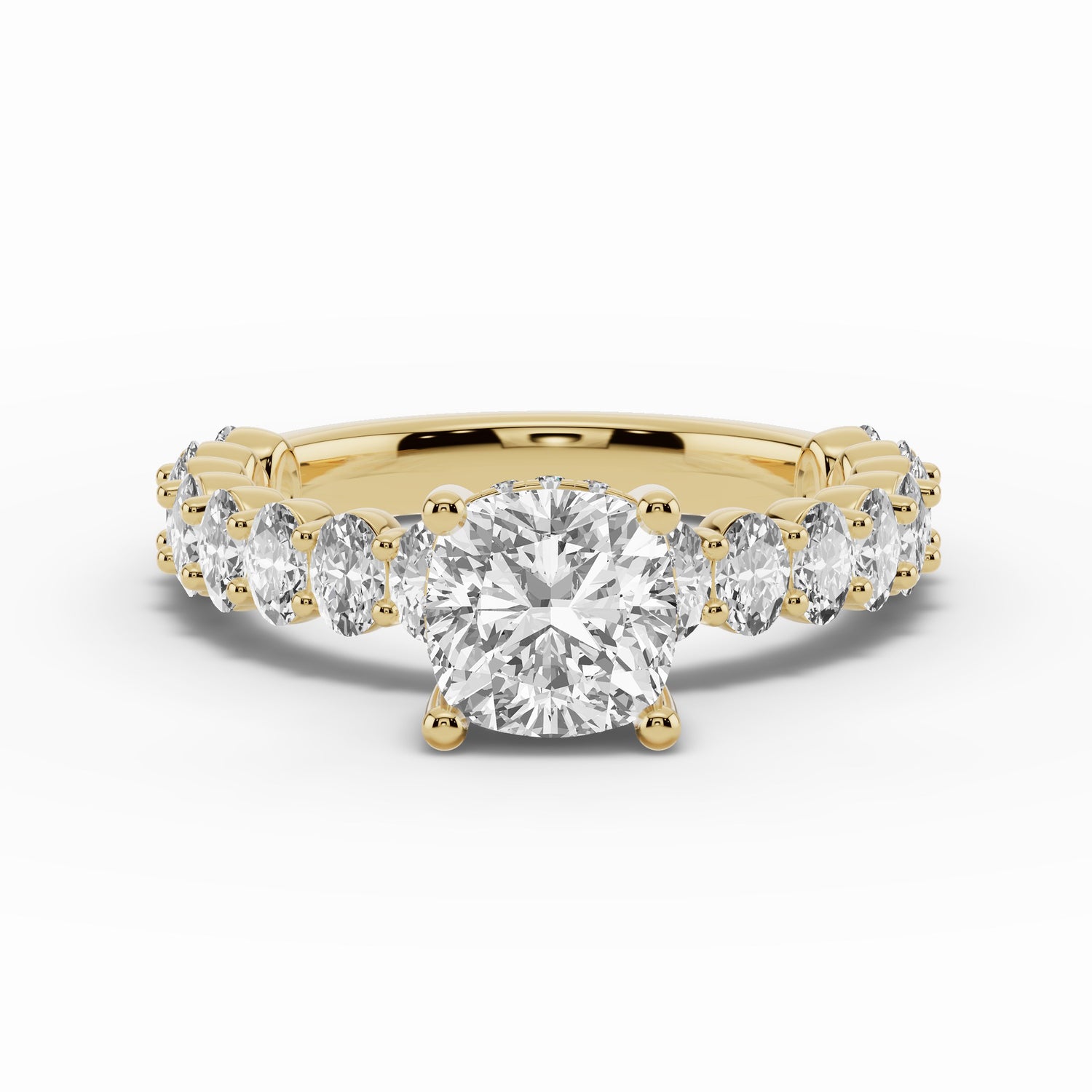 Cushion Aurielle Crown Engagement Ring