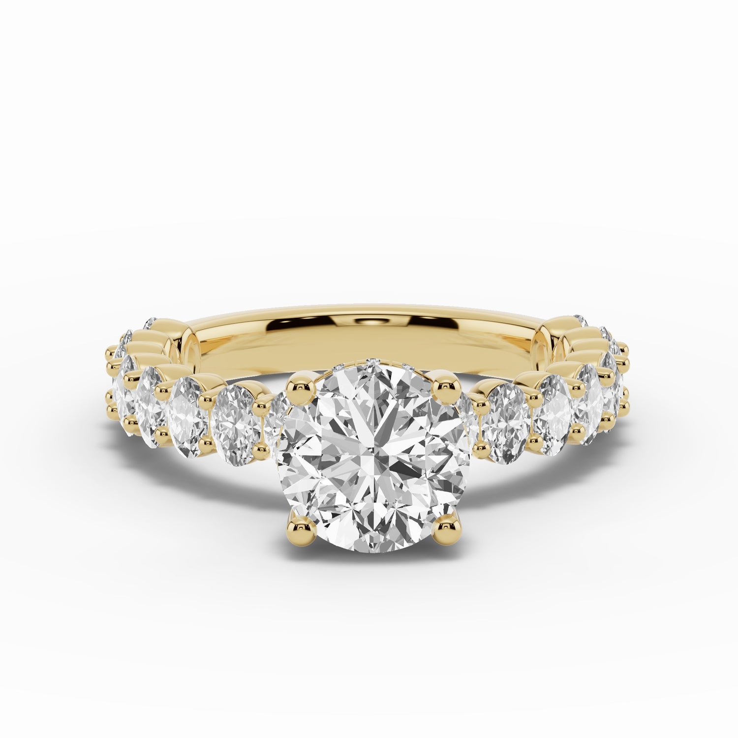 Round Aurielle Crown Engagement Ring