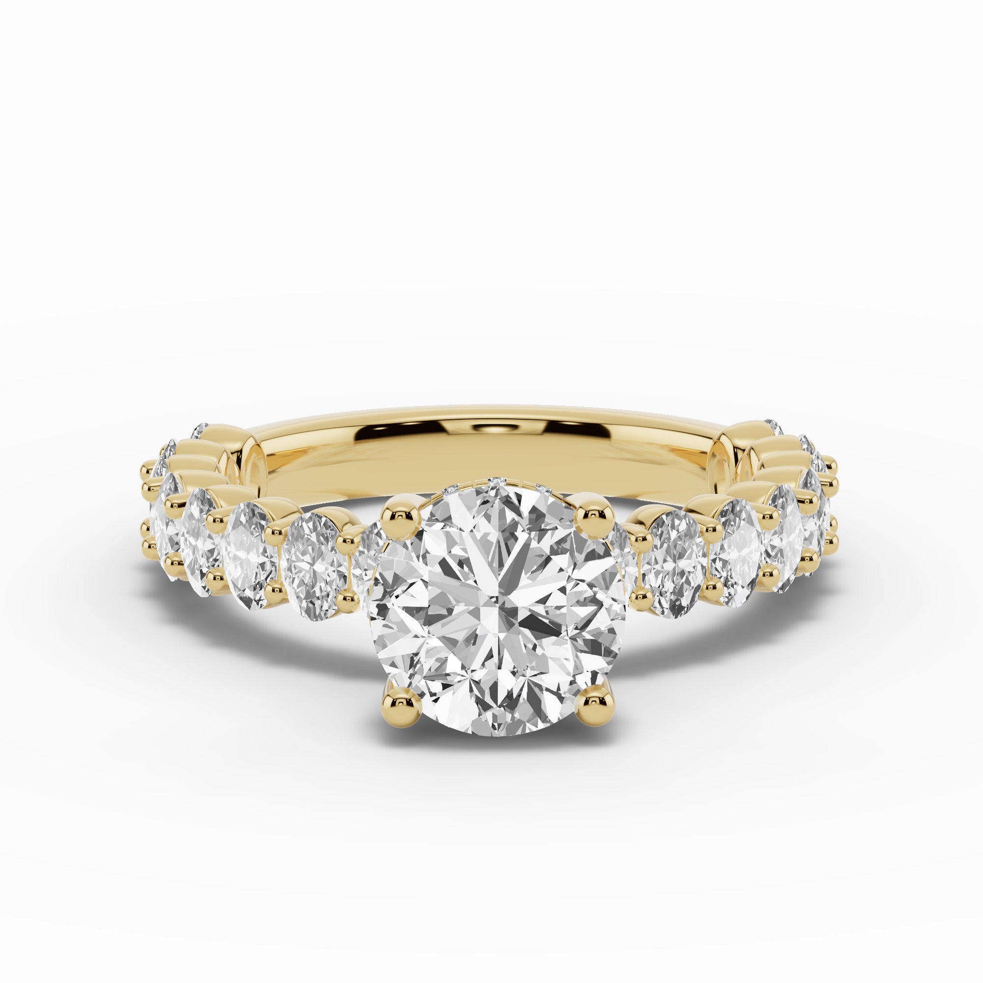 Round Aurielle Crown Engagement Ring