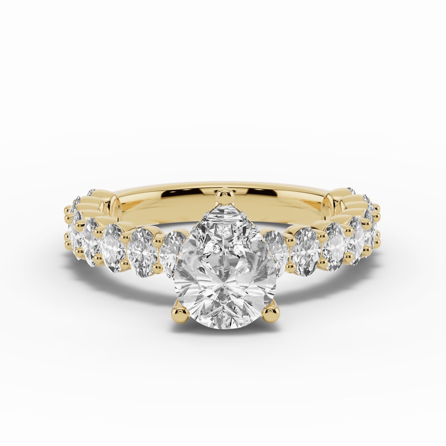 Pear Aurielle Crown Engagement Ring