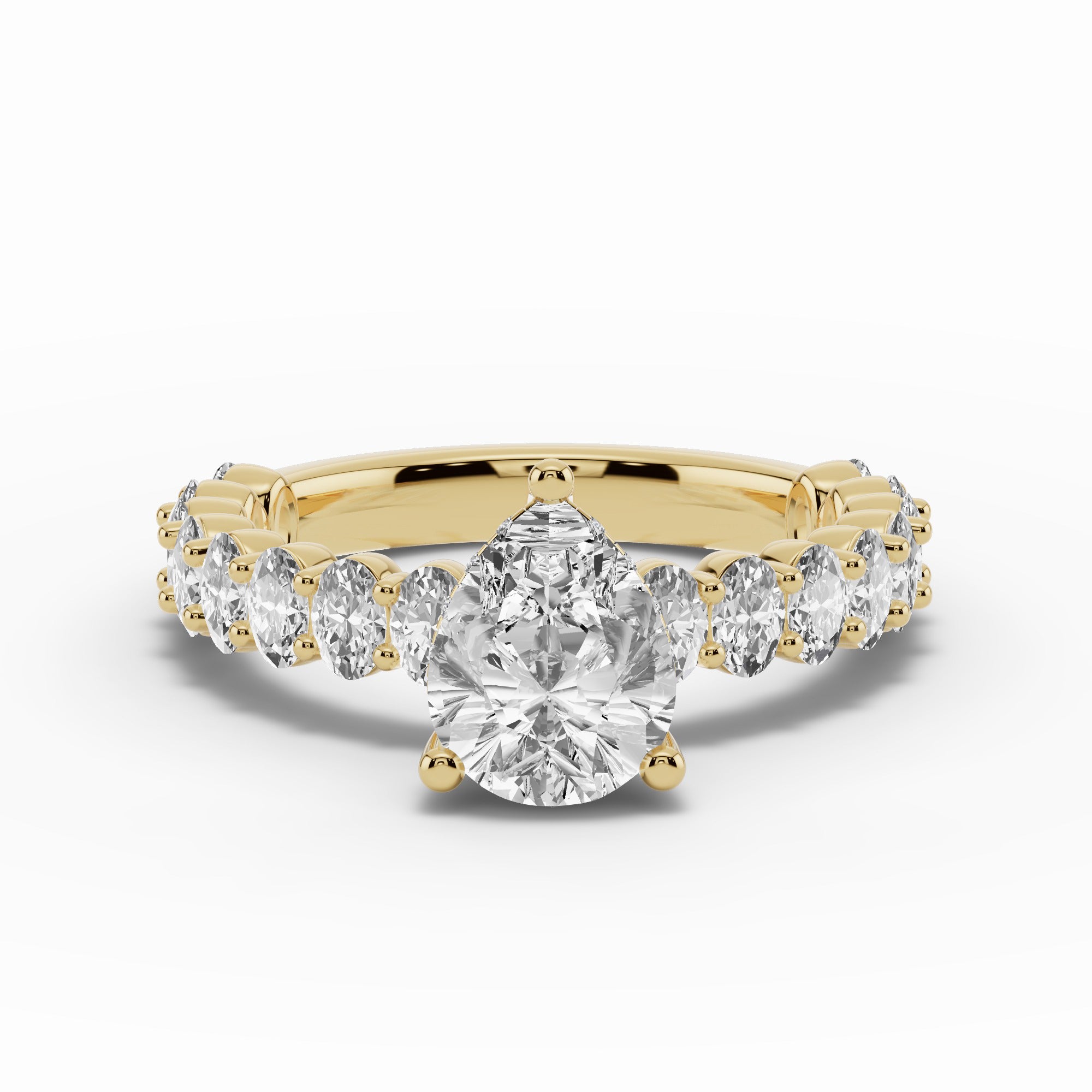 Pear Aurielle Crown Engagement Ring