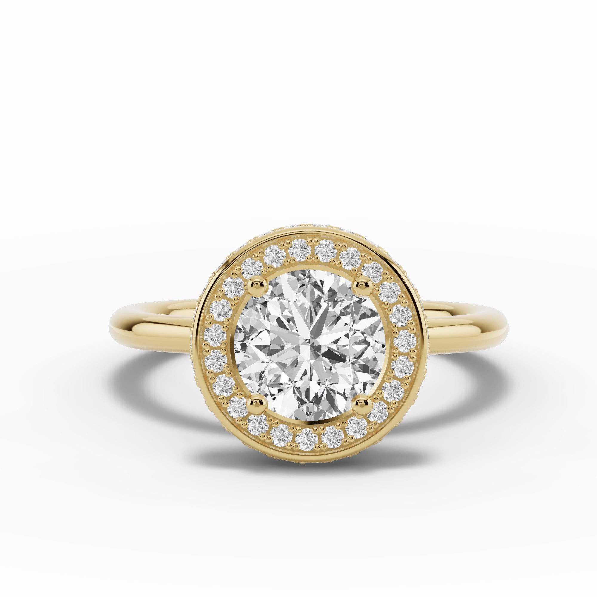 Round Nova Halo Engagement Ring