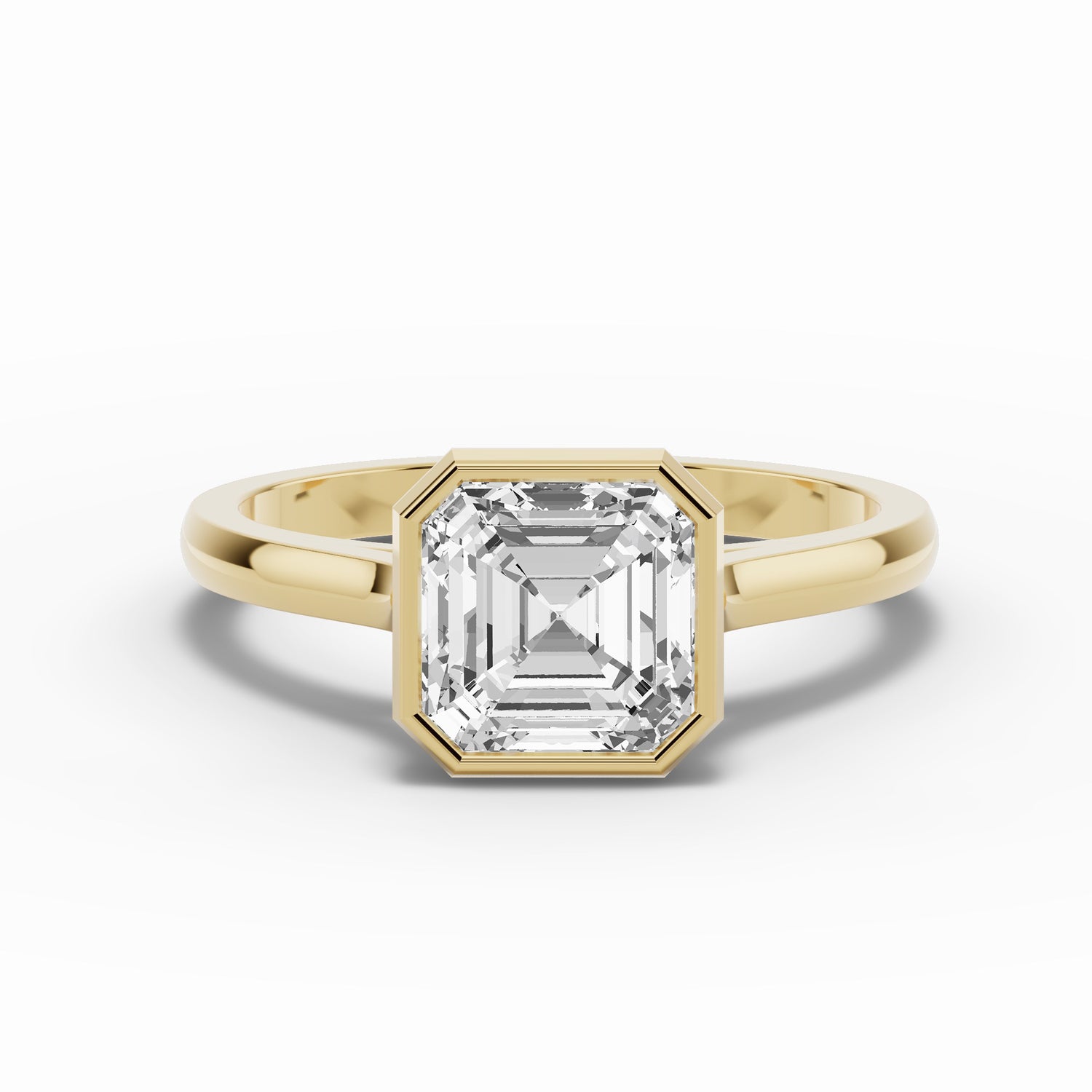 Asscher Lumière Bezel Solitaire