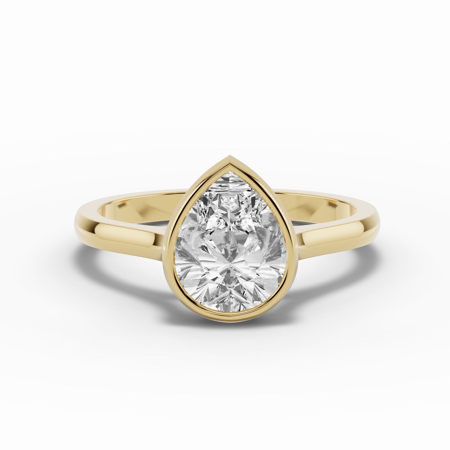 Pear Lumière Bezel Solitaire