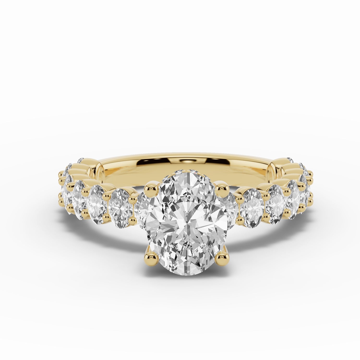 Oval Aurielle Crown Engagement Ring