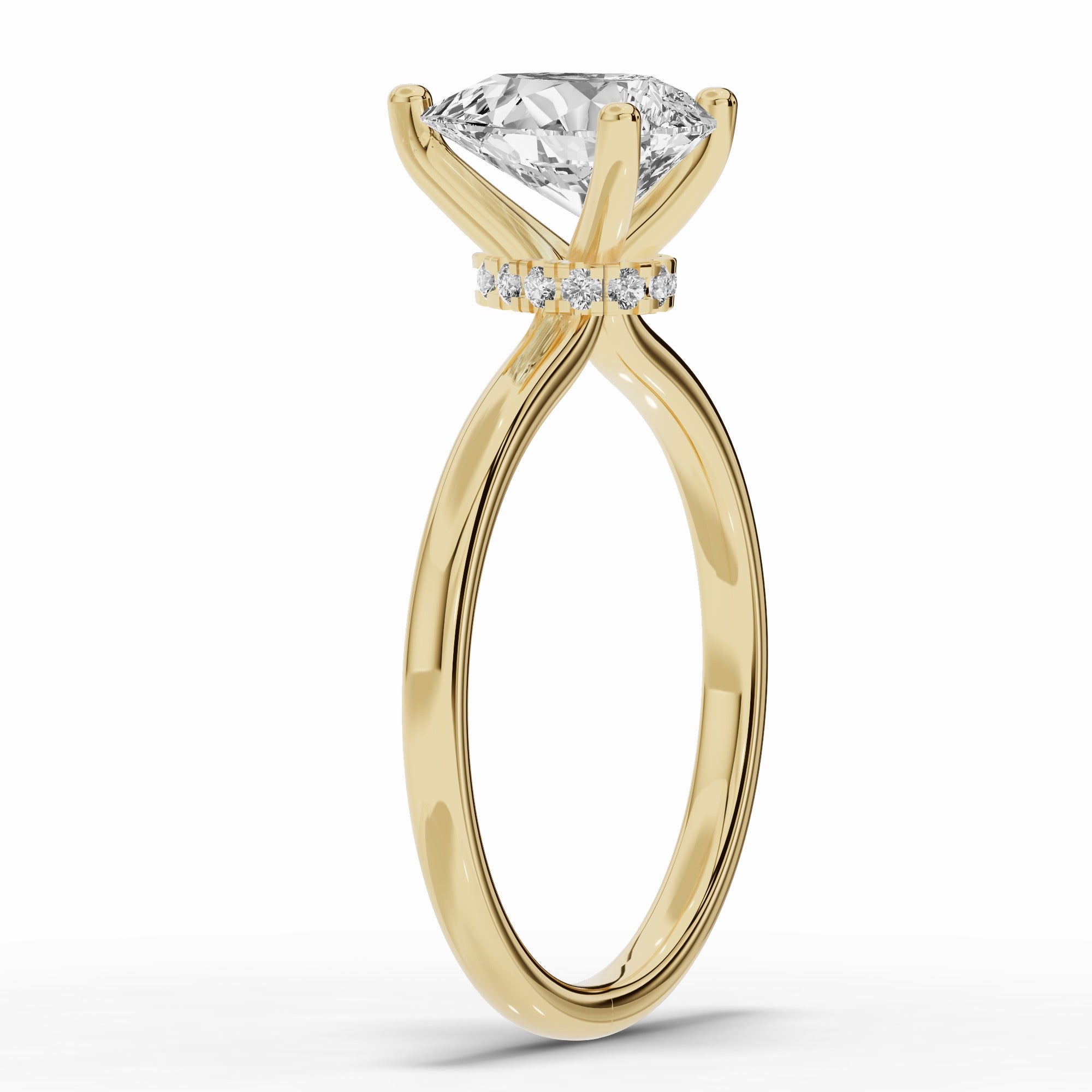 Pear Tiara Glow Solitaire