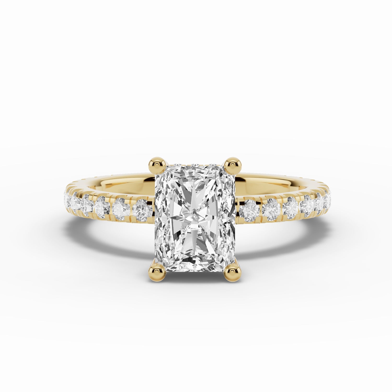 Radiant Coronet Diamond Crown Engagement Ring