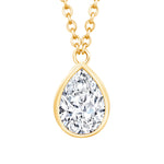 Teardrop Bezel Pendant Pendant BP-237-LGD-1  - Abtin & Co.