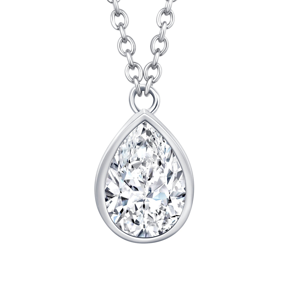 Teardrop Bezel Pendant Pendant BP-237-LGD-4  - Abtin & Co.
