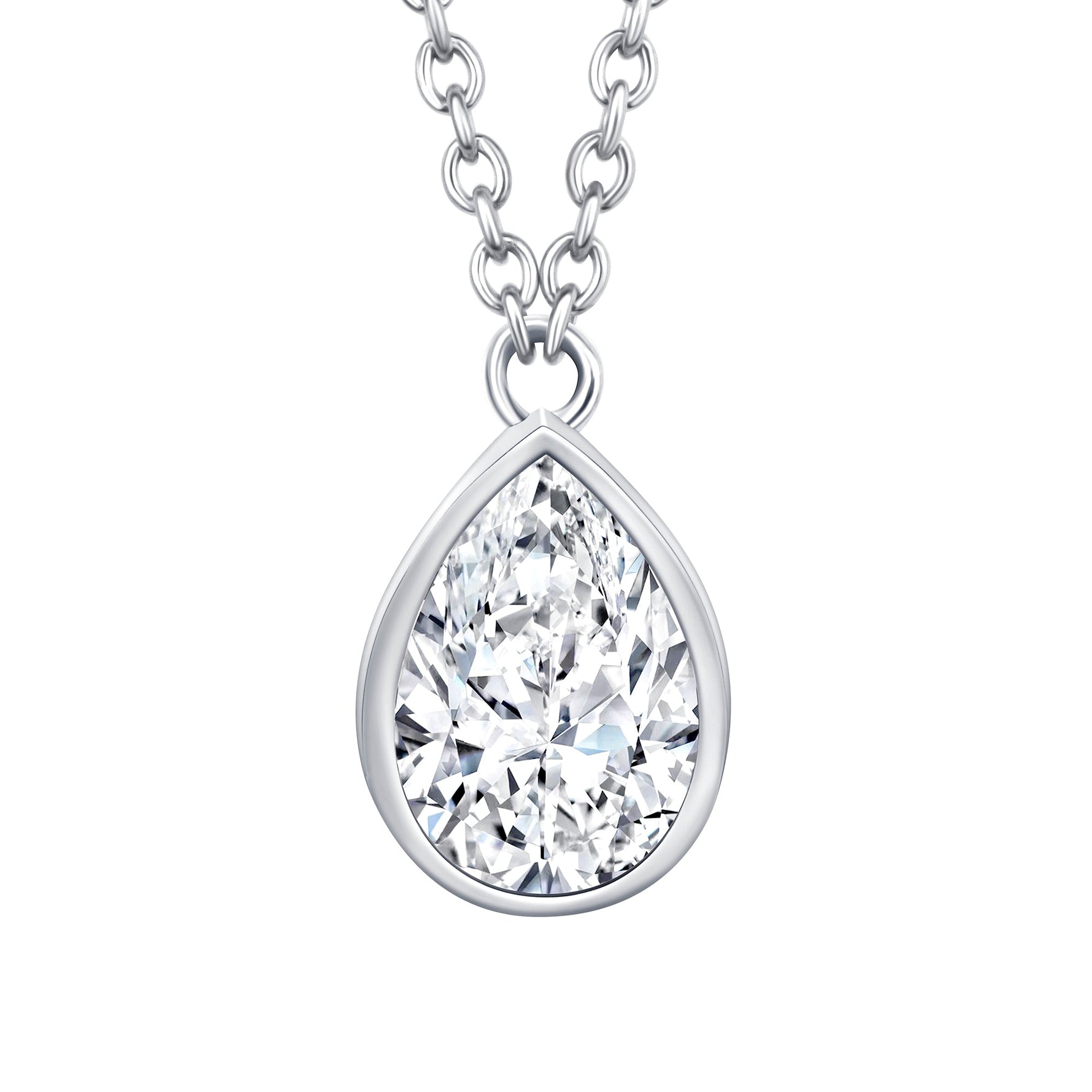 Teardrop Bezel Pendant Pendant BP-237-LGD-4  - Abtin & Co.