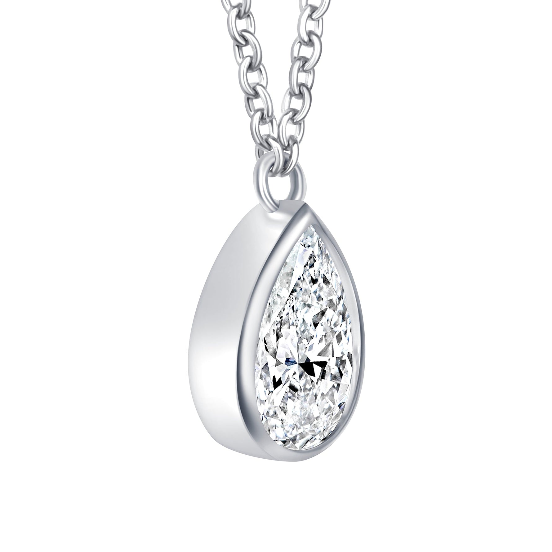 Teardrop Bezel Pendant Pendant BP-237-LGD-4  - Abtin & Co.