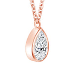 Teardrop Bezel Pendant Pendant BP-237-LGD-7  - Abtin & Co.