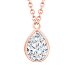 Teardrop Bezel Pendant Pendant BP-237-LGD-7  - Abtin & Co.