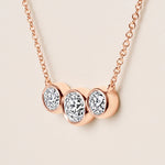 Trio Bezel Pendant Pendant ABP-249-LGD-3  - Abtin & Co.