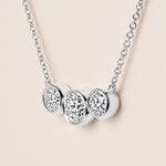 Trio Bezel Pendant Pendant ABP-249-LGD-2  - Abtin & Co.