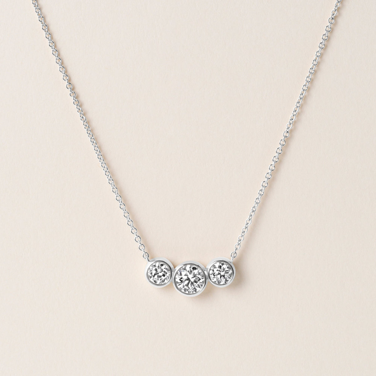 Trio Bezel Pendant Pendant ABP-249-LGD-2  - Abtin & Co.