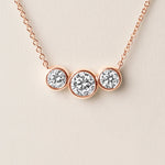 Trio Bezel Pendant Pendant ABP-249-LGD-3  - Abtin & Co.