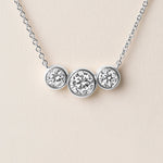 Trio Bezel Pendant Pendant ABP-249-LGD-2  - Abtin & Co.