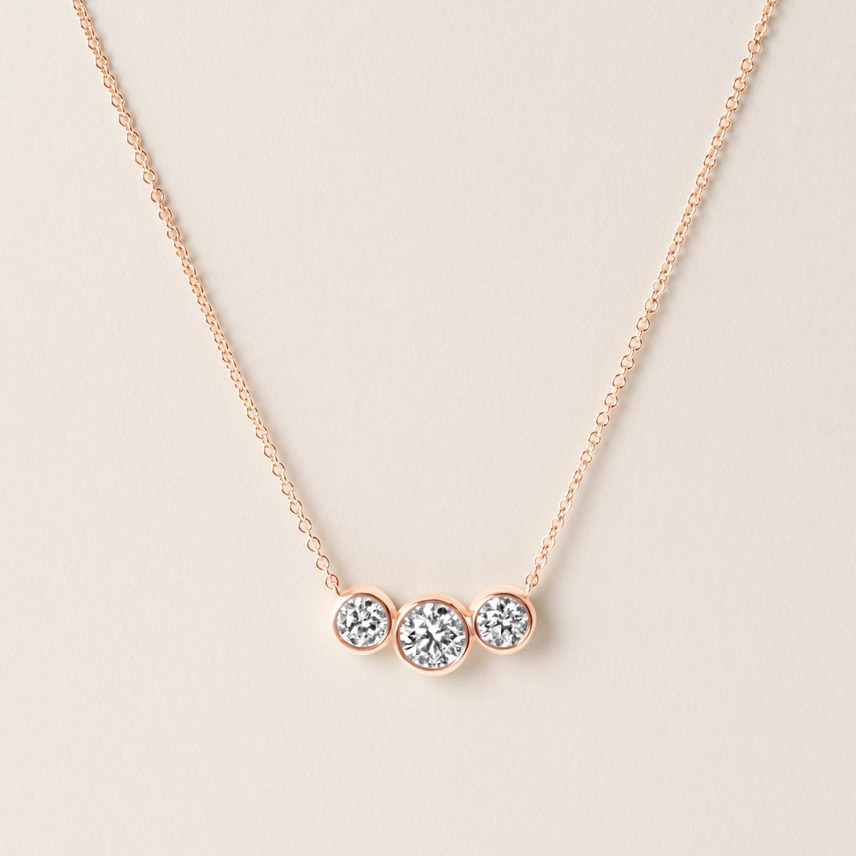 Trio Bezel Pendant Pendant ABP-249-LGD-3  - Abtin & Co.