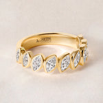 Verte Marquise Band – Halfway Ring ABB-726.1-LGD-1  - Abtin & Co.