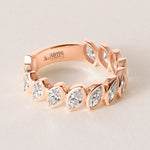 Verte Marquise Band — Three-Quarter Ring ABB-726.2-LGD-3  - Abtin & Co.
