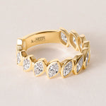 Verte Marquise Band — Three-Quarter Ring ABB-726.2-LGD-1  - Abtin & Co.