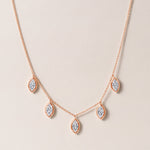 Vertical Marquise Stella Bezel Necklace Necklace ABN-186-MQ-V-LGD-3  - Abtin & Co.