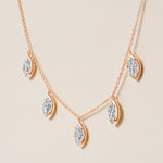 Vertical Marquise Stella Bezel Necklace Necklace ABN-186-MQ-V-LGD-3  - Abtin & Co.