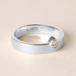 Vertical Pear Centerline Edge Ring Ring ABB-713.1V1-PR2-D-1  - Abtin & Co.