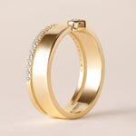 Vertical Pear Élevé Band Ring ABB-713.1-V2-PR2-D-5  - Abtin & Co.