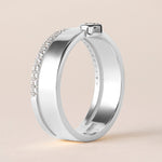 Vertical Pear Élevé Band Ring ABB-713.1-V2-PR2-D-5  - Abtin & Co.
