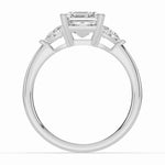 Vionne Asscher Three-Stone Engagement Ring Ring ABER-107-AS-LGD-6  - Abtin & Co.