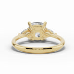 Vionne Cushion Three-Stone Engagement Ring Ring ABER-107-CU-LGD-1  - Abtin & Co.
