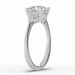 Vionne Cushion Three-Stone Engagement Ring Ring ABER-107-CU-LGD-6  - Abtin & Co.