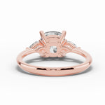 Vionne Cushion Three-Stone Engagement Ring Ring ABER-107-CU-LGD-11  - Abtin & Co.