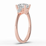 Vionne Cushion Three-Stone Engagement Ring Ring ABER-107-CU-LGD-11  - Abtin & Co.